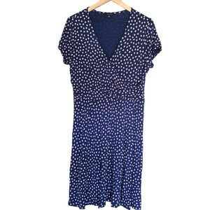Lands' End Dress V-neck Surplice Neckline Baby Shower Gender Reveal Size Large